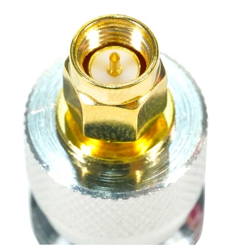 Fohevers 2 Pcs N Female Jack to SMA Male Plug Adapter for RF WiFi Antenna Extension Cable Telecom Coaxial Connector Broadcast Radios Wi-Fi - Image 4