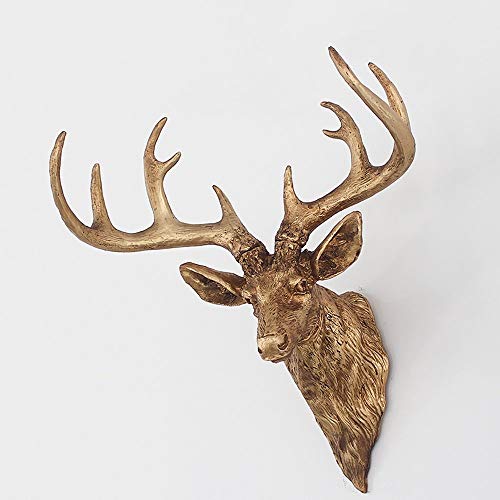 Tête de cerf décoration de mur intérieur en résine modèle rétro droite