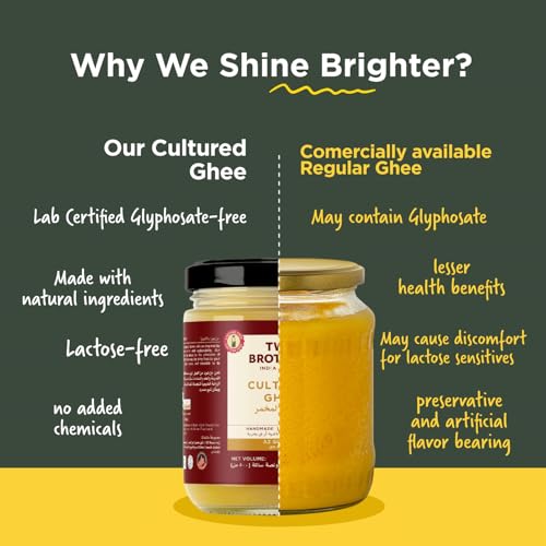 Two Brothers Organic Farms - A2 Ghee (500 ml)| Grass-Fed A2 Gir Cow Ghee