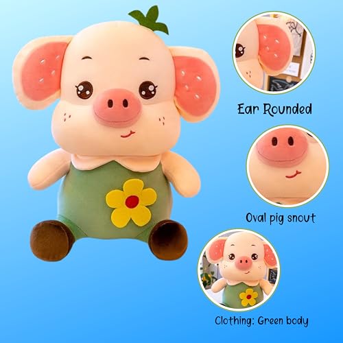 Image of ZEXSAZONE Toy Cute Pig Soft Toy Colored Huggable Bear | 32cm | Plushie Soft Toys for Kids | Plush Soft Toys for Baby Boys and Girls Kids - Teddy | Best Valentine Gift (Green)