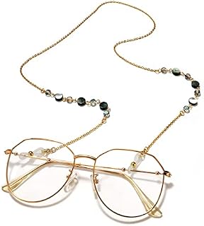 Reading Glasses Chain for Women,Spectacle Cord Chains Beads Eyeglasses Strap Eyewear Retainer Mask Holder Lanyard