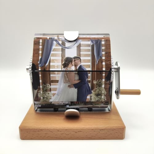 Custom Photo Gifts, Digitally Printed 32 Photos To Flip Album, Motion Picture Desktop Art Decor, Personalized Picture Gifts for Men Women Kids Couple