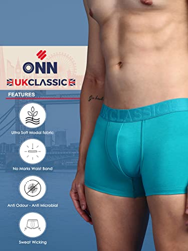 Image of ONN UK Classic Men's Ultra Soft Modal Fabric Mini Trunk with Feather Touch Ultra Soft Waistband (Pack of 1)