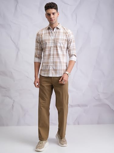 Image of Highlander Men's Ankle-Length Straight Fit Trousers | Modern Style & Comfort | Perfect for Casual & Formal Wear | Trouser for Men | Men Trousers | Trousers for Man | Pants for Man