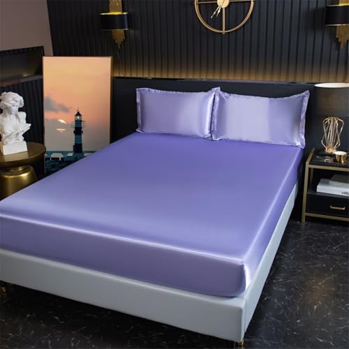 Aotiwe - Manta para cama (150 x 200 cm), color morado claro y azul