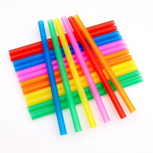 100 pitillos plásticos coloridos para batidos miniatura 3
