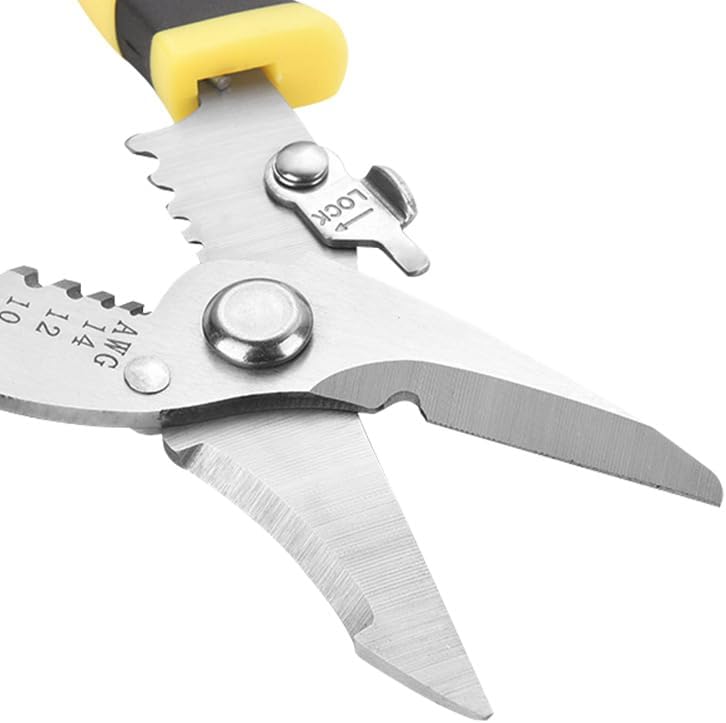 Wire Cutters Wire Crimping Tool Cutting Scissor Ultra Sharp Cutter Scissor with Wire Stripper 8-16AWG