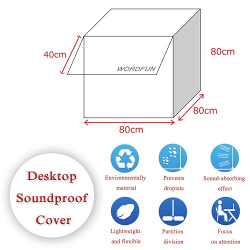 Estudio portátil de grabación vocal, cubierta insonorizada de escritorio, barrera absorbente de sonido para micrófono, cabina de grabación para estudio en casa miniatura 7