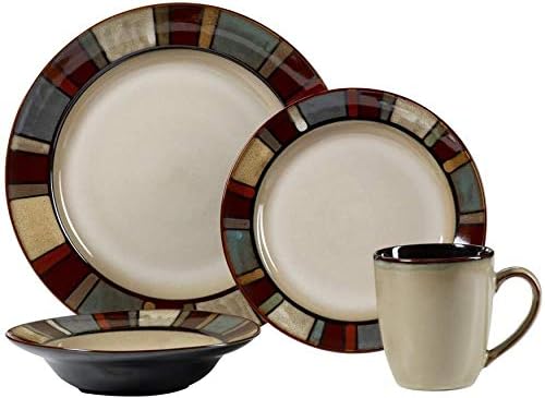 Pfaltzgraff Everyday Nile - Juego de vajilla de 16 piezas