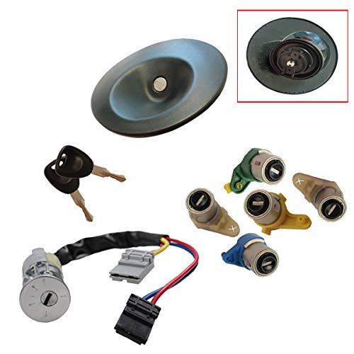 APDISTRIBUTION Lot Serrure Complète Barillet Porte Avant Gauche Droite Latérale Arrière Trappe Carburant Droit pour Kangoo idem 7701470738 7701470750 7701470478, 7701470747, 7701472590