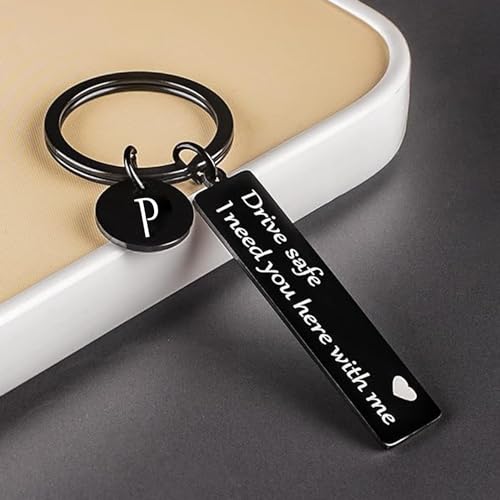 Image of drive safe keychain for him key rings for her men boyfriend