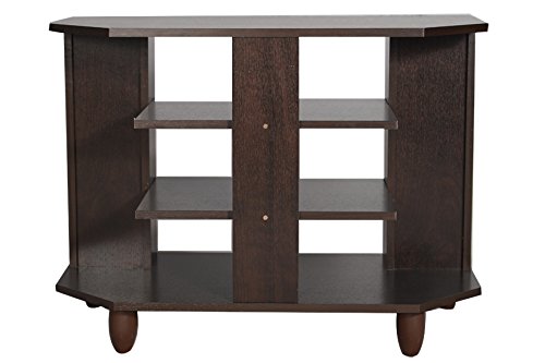 Image of DeckUp Dusun Engineered Wood Tv Entertainment Unit (Dark Wenge, Matte Finish), 23.6 Inches