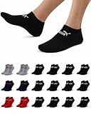 PUMA Sneakersocken 18 Paar Pack Statement Edition - Damen und Herren - Black-Blue-Red-Grey - Gr. 39-42