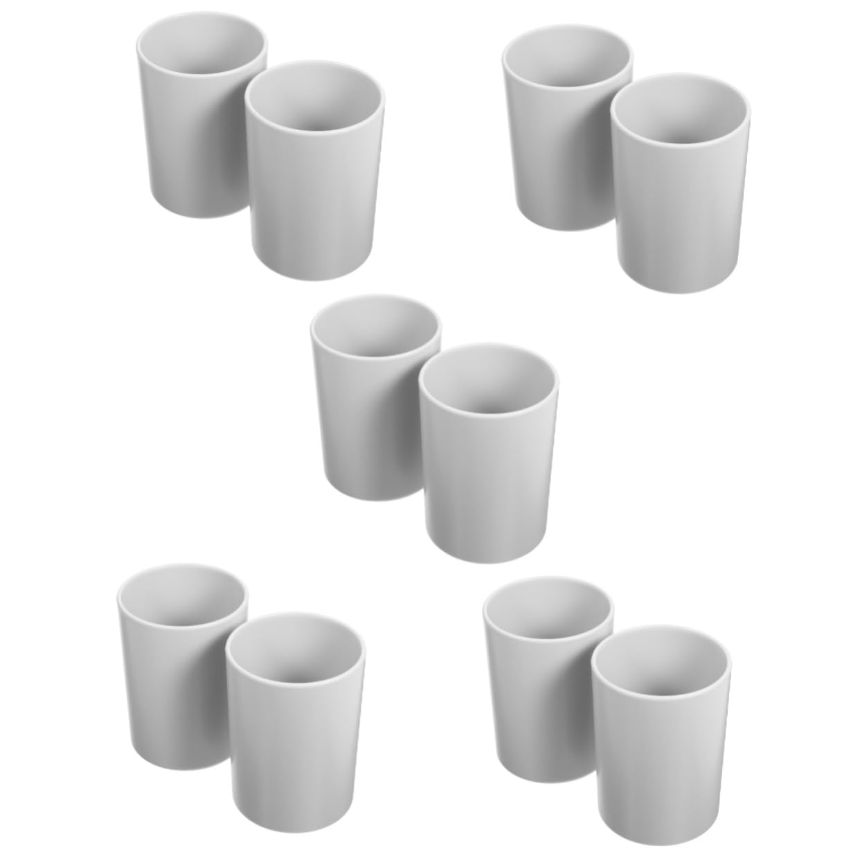 PRETYZOOM 10pcs Toothbrush Cups Reusable Mouth Washing Drinking Cups for Home Space-Saving for Bathroom Kitchen Use Break-Resistant Design