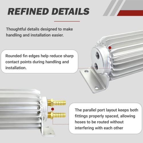 Image of 30'' Aluminum Finned Transmission Oil Coolers Dual Pass