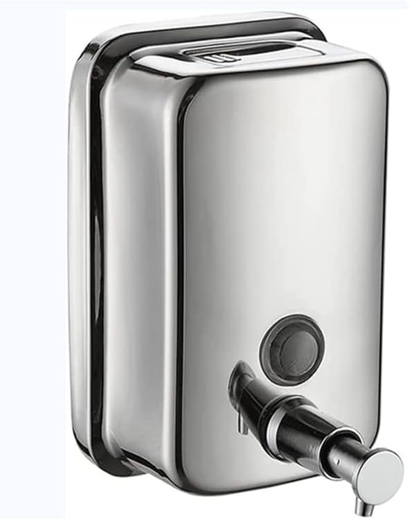Miniatura 2 de HLX Dispensador de jabón comercial, nuevo diseño superior, montaje en pared, bomba manual de líquido de acero inoxidable, a prueba de óxido, libre
