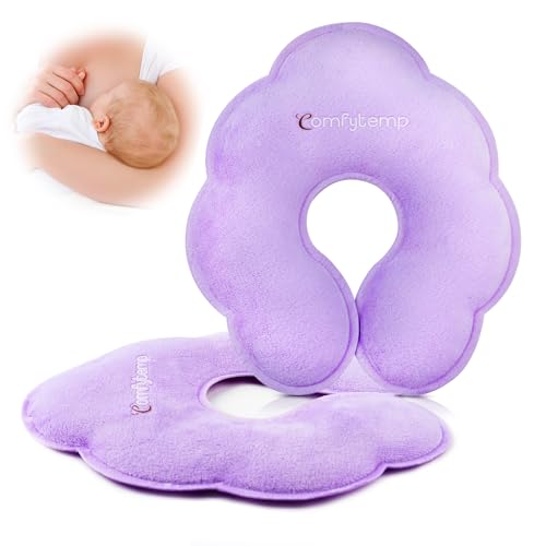 Comfytemp Große Kühlpads Brust Kalt Warm Kompresse 21x18cm（2 Stück）Dual-Stoff Design Kühlpack Gel Wiederverwendbar Kühlkissen für Brustschmerzen Vollgesogenheit Milchpumpe Stillen