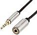 Amazon BASICS günstig Kaufen-Amazon Basics Stereo Auxiliary Audio-Verlängerungskabel für Männer / Frauen, 3,5 mm, 3.6 m, Schwarz/Grau