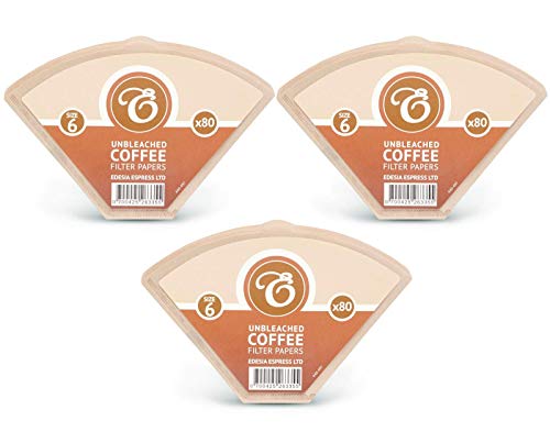 EDESIA ESPRESS - Papieren koffiefilters - ongebleekt - maat 6-240 stuks