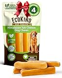 EcoKind Premium Gold Yak Cheese Himalayan Dog Chews, Dog Treats Large Breed, All Natural, High Protein, for Aggressive Chewers, Large - 4 Chews (1 lb)