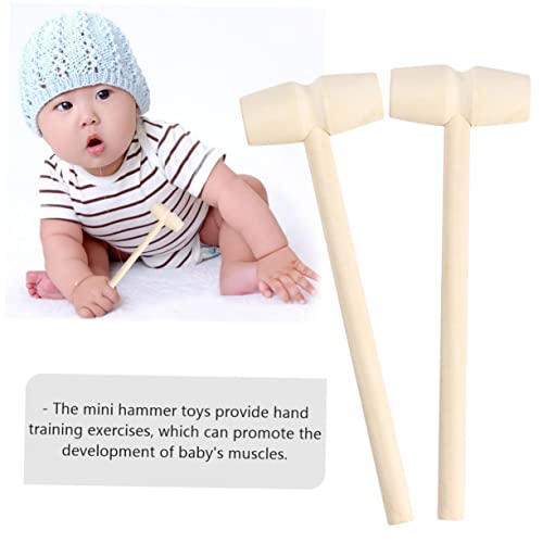 FAVOMOTO 30 Unidades Martelo De Madeira Martelos De Madeira Brinquedos Para Crianças Martelo De Lago