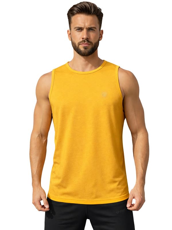 Tank Tops Sleeveless T-Shirt for Men Gym Wear Vest Solid Stylish Round Neck Running Sando for Sports Workout Fitness & Casual or Beach Wear