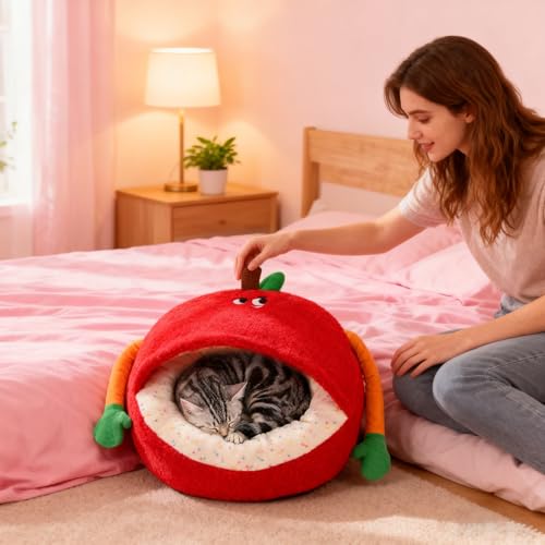 Lit pour chat mignon et nid de couchage antidérapant pour salon - 3