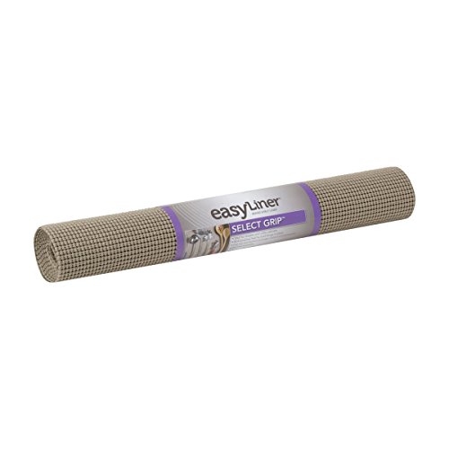 Duck Brand 736415 Select Grip Easy Liner Non-Adhesive Shelf Liner, 20-Inch x 6-Feet, Brownstone