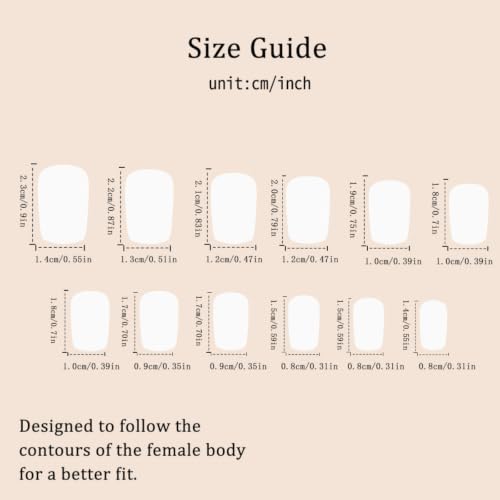 Image of Green White Press on Nails Stripe Fake Nails Short Square Nails Press ons | Flower False Nails with Rhinestone Design French Tip Stick on Nails for Women Reusable Glossy Full Cover Manicure 24Pcs