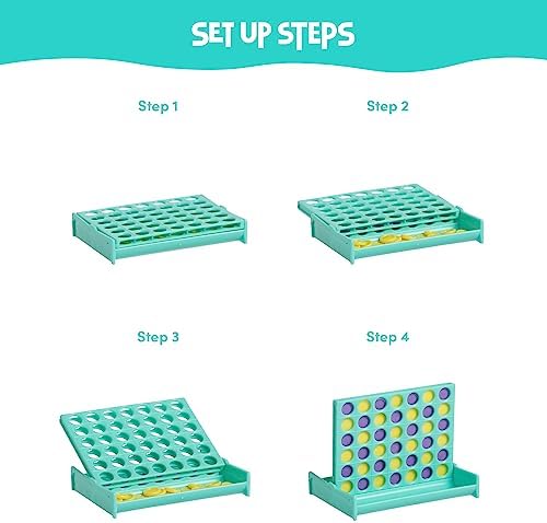 THE TWIDDLERS 24 Mini Connect 4, 4 w Rzędzie, Małe Zabawki dla Dzieci, 8cm - Urodziny, Wesela, Upominki na Przyjęcia, Torby z Upominkami