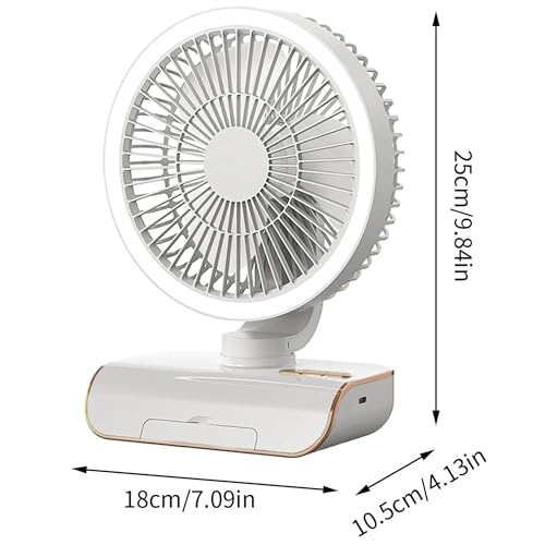 Image of Zemic 4000mAh High Speed ๐๐๐๐ก๐๐ซ๐ ๐๐๐๐ฅ๐ Table Fan for Home, ๐๐ฌ๐๐ข๐ฅ๐ฅ๐๐ญ๐ข๐ง๐ ๐๐๐ง with ๐๐๐ ๐๐ข๐ ๐ก๐ญ | ๐๐๐ ๐๐๐ซ๐ฌ๐จ๐ง๐๐ฅ Fan, ๐๐๐ฆ๐จ๐ญ๐ Control ๐ ๐๐ฉ๐๐๐ (White)