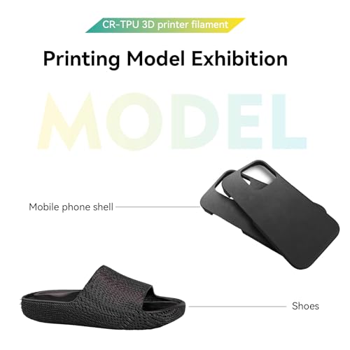 Image of 2025 Official Creality TPU Filament 1.75mm Black, Flexible 95A TPU 3D Printer Filament, High Hardness& Resilience, Soft Adhesive, Elastic, 1kg Spool (2.2lbs), Accuracy + /- 0.02 mm for Most 3D Printer