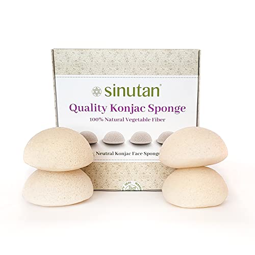 SINUTAN® Esponja facial Konjac (BLANCO)