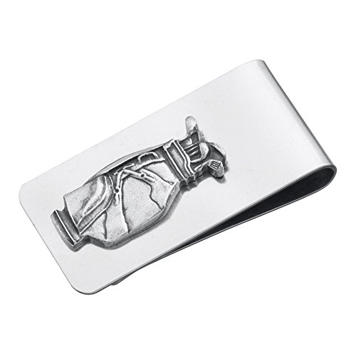 DANFORTH Golf Bag Money Clip For Men - Handcrafted Pewter Metal Money Clip – 2”, Made In USA
