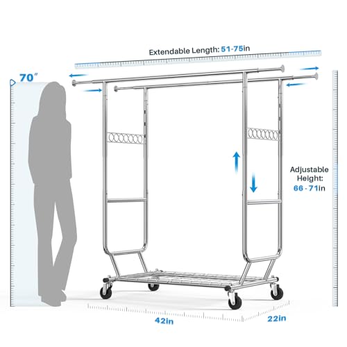 Hokeeper CR-D002 Double Clothing Garment Rack thumb #6