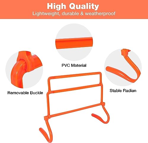 REDCAMP 6er-Pack Agility Training Hürden, 4 höhenverstellbare Speed Training Hürden Set, tragbares Speed Training Equipment mit Tragetasche, orange