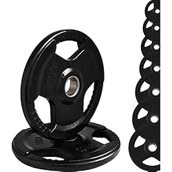 Discos Olimpicos G5 HT SPORT Discos de Hierro Fundido olímpicos Agujero Ø50, Adultos Unisex, (2 x 15 kg) Negro, (2 X 15 Kg) Nero