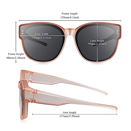 Oversized Fit Over Glasses Sunglasses for Women Men Polarized Wrap Around Sunglasses for Driving UV Protection4