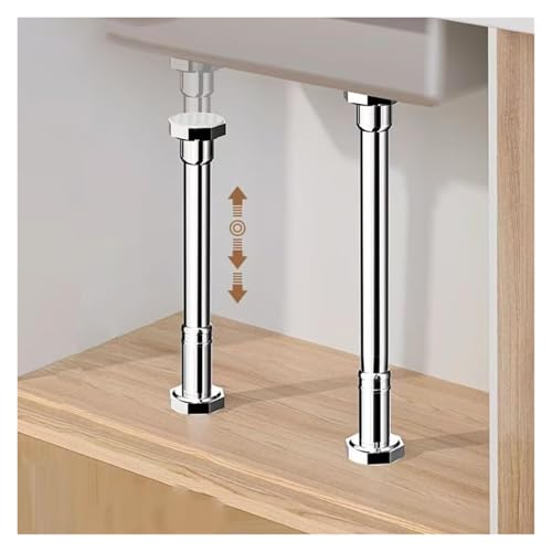 Soportes de montaje inferior para fregadero de cocina, varillas de soporte resistentes para mayor estabilidad y durabilidad, soporte ajustable para fregaderos de gabinete, juego de 2