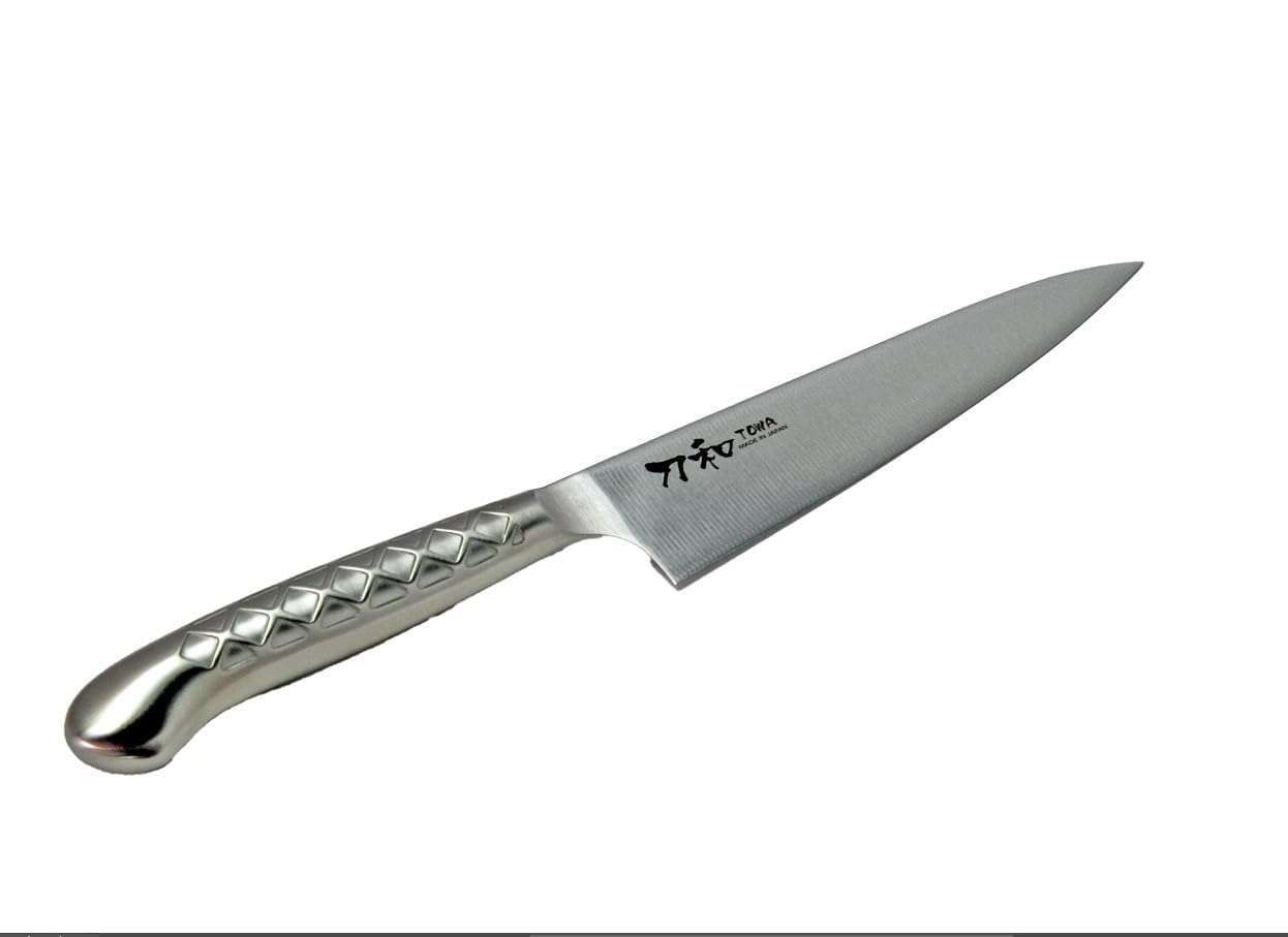 ぺティナイフ ステンレススチール 六四郎 37層ダマスカス ペティナイフ（小型包丁） 135mm 両刃 R