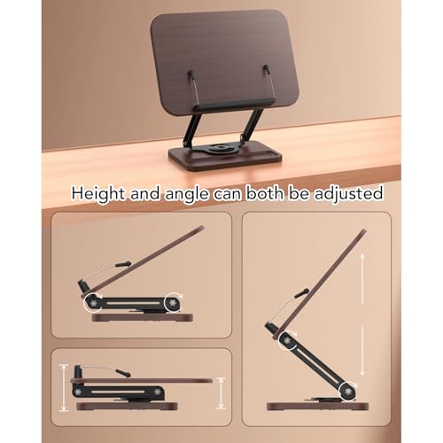 Support de livre multifonctionnel rotatif 360° pliable et réglable - 5