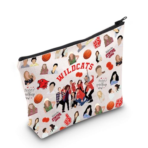 WZMPA High School Musical Cosmetic Bag Troy & Gabriella Fans Gift - Makeup Zipper Pouch Bag Broadway Merch, WILDCATS