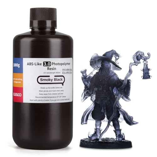 ELEGOO ABS-Like 3D Printer Resin 3.0 Smoky Black 1000g