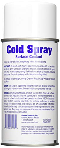 Image of Cramer Cold Spray for On-Field Injury Treatment, Instant Muscle & Joint Pain Relief, Fast Acting Cold Therapy, Easy Application, Athletic Training Equipment, Cryotherapy Analgesic Treatment