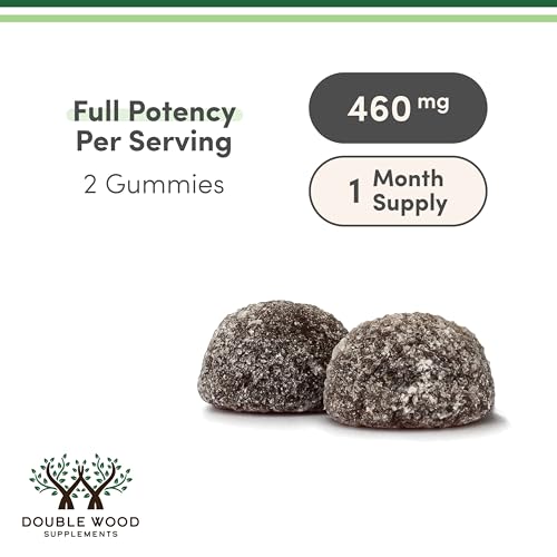 Magnesium Glycinate Gummies (400mg per Serving, 30 Day Supply, Grape Flavored) High Absorption Magnesium Supplement for Adults or Kids by Double Wood Supplements