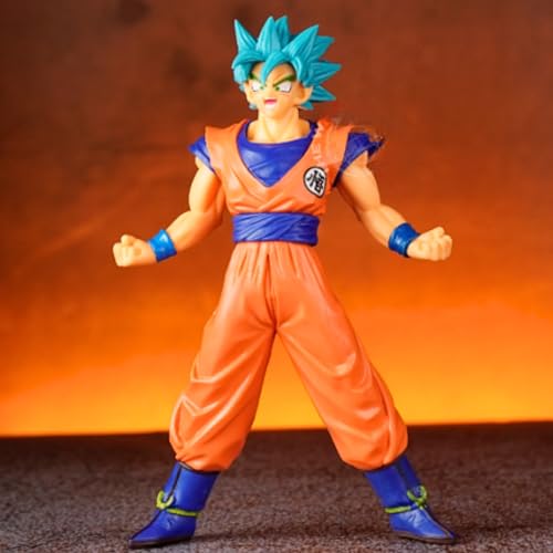 Image of FUNFOB Anime Action Figure Height-15cm Collectible Anime Figures PVC Multicolour | Go-k Blue Hair 15cm