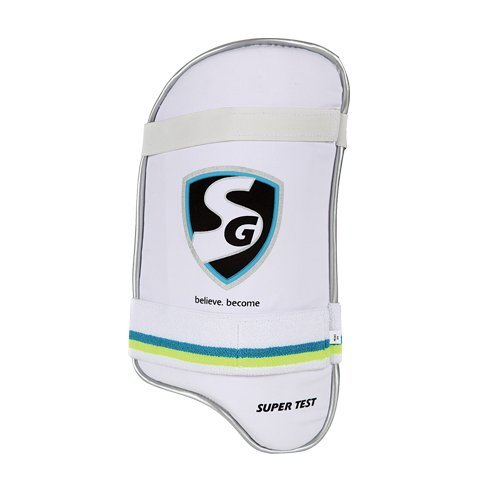 SG Super Test Right Hand Thigh Pads, Mens (White/Blue) (B01DUFYIG8) Amazon Price History, Amazon Price Tracker