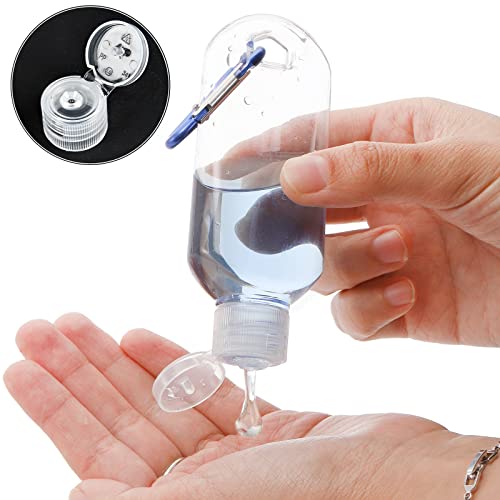 Kingrol 50 Plastic Travel Squeeze Bottles with Keychains, 2 oz Empty Hand Sanitizer Bottles, Portable Liquid Squeeze Containers for Toiletries, Cosmetics - Leak Proof, Refillable4
