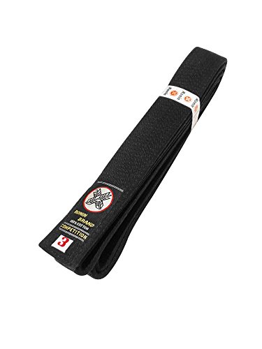 Cinto preto de algodão Ronin Deluxe para Karate, Judo, Tae Kwon Do, Aikido, Jujitsu Martial Arts, Pr