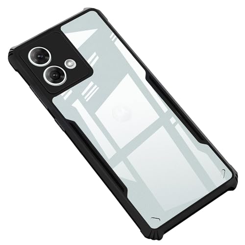 Amazon Brand - Solimo Shockproof Clear Back Cover for Motorola Moto G84 5G | 360 Degree Protection | Motorola Moto G84 5G Back Cover Case (PC & TPU, Black Bumper) (B0D2PC2NCP) Amazon Price History, Amazon Price Tracker